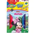Карандаши MINNIE COLORINO цветные трехгранные 12шт.13цв.(12+золото, серебро), точилка, 90614 PTR, фото 1
