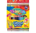 Карандаши цветные трехгранные двухсторонние 36цв. Colorino kids, 68512 PTR, фото 1